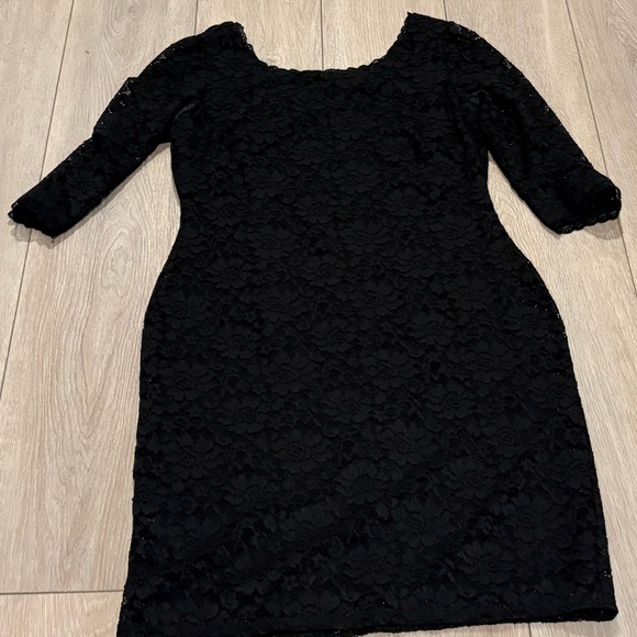 Women’s black lace dress size 10 - Picture 1 of 3
